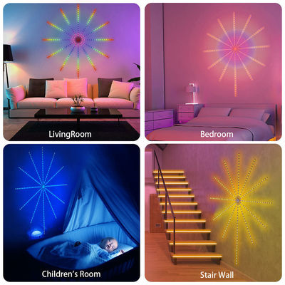 Luz de la música de Smart LED del fuego artificial de la sincronización de la música
