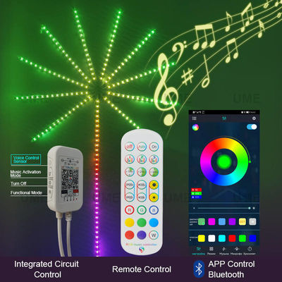 Luz de la música de Smart LED del fuego artificial de la sincronización de la música