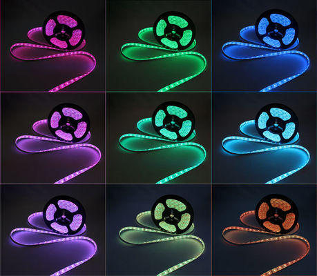 El hogar de la música Ip65 APP llevó la prenda impermeable flexible Luces Rgb de la tira ligera 5050 equipos