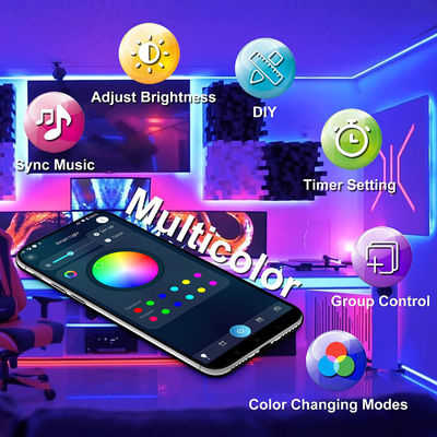 6 a 36V el 15M cambio del color de la sincronización de la música de 5050 del RGB Smart LED de la música luces de la luz flexible