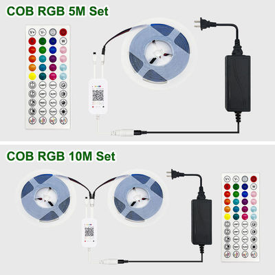 Regulador llevado reactivo Cob Rgb Light de la sincronización de la música de Bluetooth APP de la tira de la música elegante del Rgb