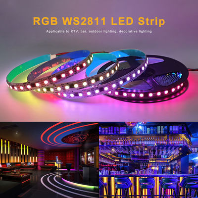 Luz direccionable 24V Aclorol 5050 programables de la tira flexible LED de WS2811 Digitaces LED