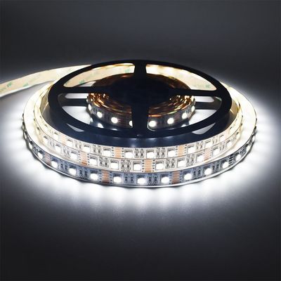 24V SMD 5050 Rgbw llevó la tira 4 en las luces de 1 tira los 5m impermeables ligeras blancas calientes para al aire libre
