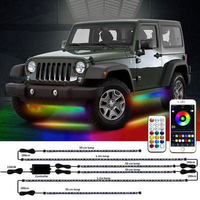 Prenda impermeable de persecución ideal de Underglow Kit Neon Lights los 50cm el 120cm del coche del color