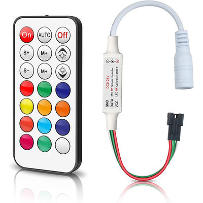 DC5 - mini 21Key LED luces de tira ideales de color de For WS2811 WS2812B del regulador de la luz de 24V