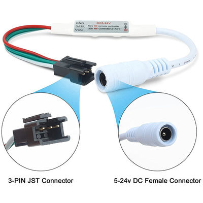 DC5 - mini 21Key LED luces de tira ideales de color de For WS2811 WS2812B del regulador de la luz de 24V