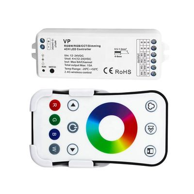 12V al interruptor teledirigido inalámbrico del regulador 2.4GHz Rgb Rf de la luz de 24V RF LED