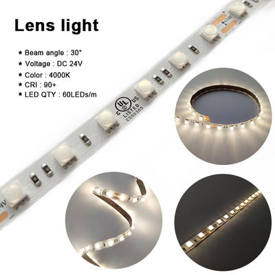 La lente Smd flexible 5050 Rgb llevó la tira los 60LEDs/M DC 24V para la luz casera