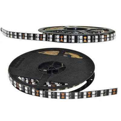 tira los 60LEDs/M de la fila 5050 LED del doble del PWB del negro 12V el 120LED/M DC12V