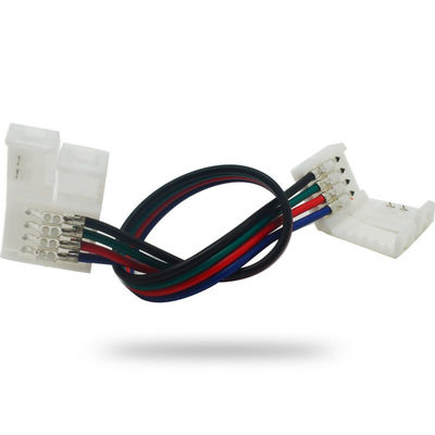 La anchura llevada del Pin 10m m de los conectores 4 de la luz de tira llevó el alambre accesorio del cable de extensión de Solderless