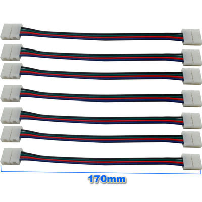 La anchura llevada del Pin 10m m de los conectores 4 de la luz de tira llevó el alambre accesorio del cable de extensión de Solderless