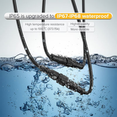 Pin eléctrico cifrado A accesorio impermeable 4 del cable de extensión LED M12 Cirlular 3 del alambre