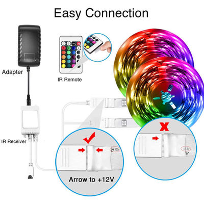 los 60Leds/M 5050 telecontrol del control del App de las luces de tira del Rgb Smart LED los 5m 10m 15m para el dormitorio