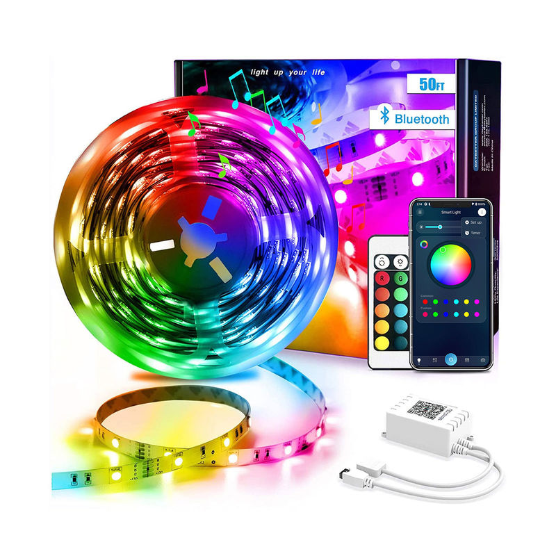 6 a 36V el 15M cambio del color de la sincronización de la música de 5050 del RGB Smart LED de la música luces de la luz flexible