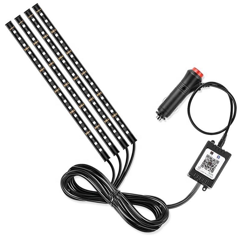 SMD 5050 RGB modificó la luz de la atmósfera de la decoración interior del coche de la lámpara LED de las luces del coche