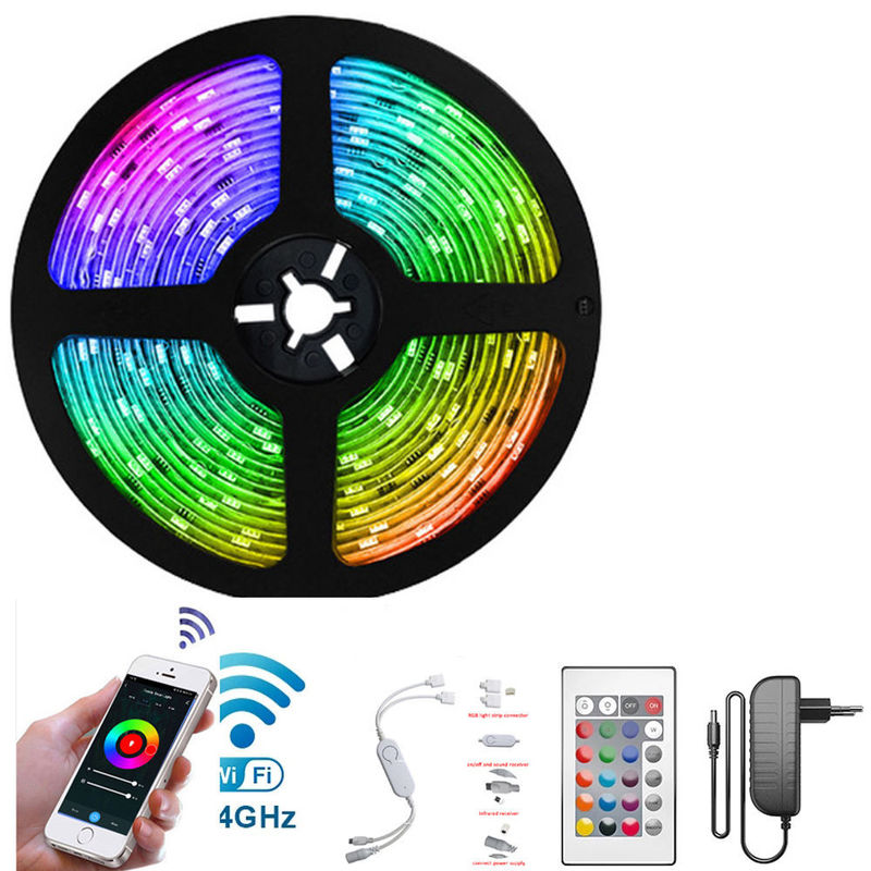 decoración elegante flexible de Kit Dream Color Change For de la luz del humor del App LED de los 5M 5050 Wifi
