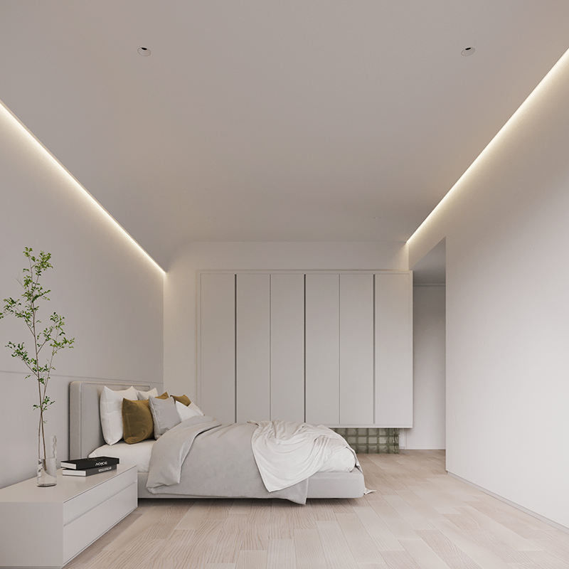 Lavadora de aluminio ahuecada moderna de la pared del techo LED de la luz del canal del LED que enciende la luz de tira de los 9.5W/M Aluminum Profile Linear