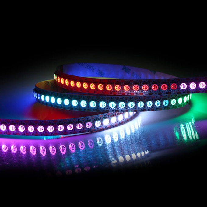 60 el pixel Rgb direccionable del 144Leds/M Magic 5V 12V llevó la luz de tira llevada Fi elegante de los Wi 10m de la tira los 5m 0